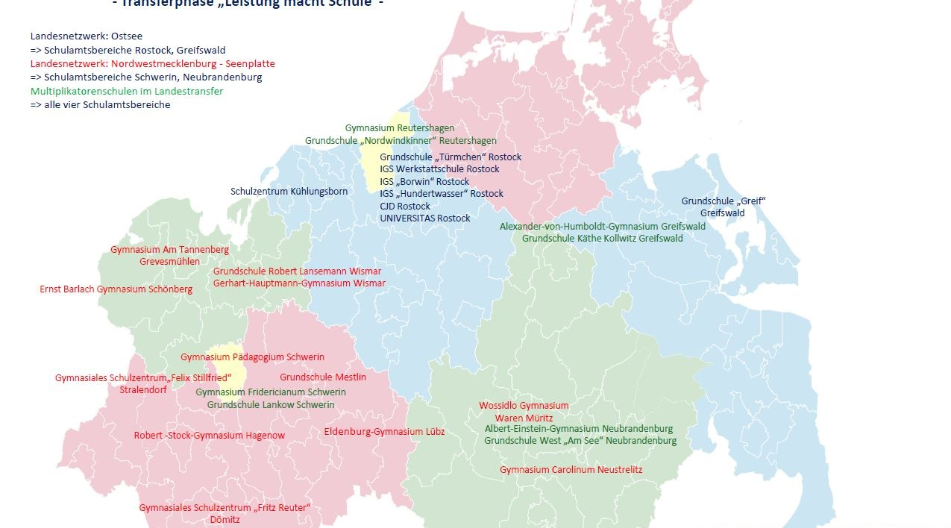 Landesnetzwerke in Mecklenburg-Vorpommern Schaubild der Landesnetzwerke "Leistung macht Schule"